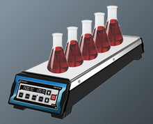Load image into Gallery viewer, BenchMate MHS-5 Hotplate Stirrer (5 position) (with power supply)